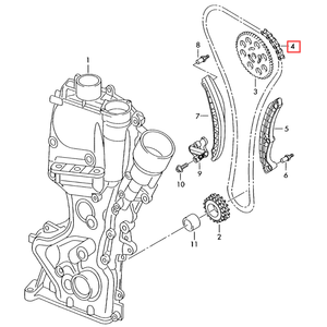 โซ่เพลาลูกเบี้ยว03C109158A 03C109158สำหรับ Volkswagen Tiguan Scirocco Beetle Golf Jetta Audi A1 2008-2014 | สำหรับ1.4 1.6 TSI - Product Image 5