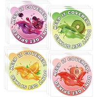 Pegatinas Protectoras para Bebidas Desechables, Ecológicas, Reciclables, con Diseño de Frutas de Verano, Anti-Spoiling, para Tapas de Vasos, Impermeables y Seguras