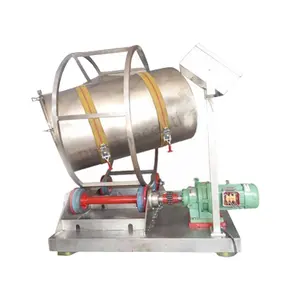 Mixer lumpur herbal Cina tipe barel pencampur panas drum berputar mesin THJ-400 mixer