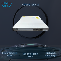 Switches Cisco Catalyst C9500-16X-A Nuevos de Fábrica, 16 Puertos PoE Advantage, 4 Uplinks Gigabit SFP, Función SNMP, C9500-16X-A