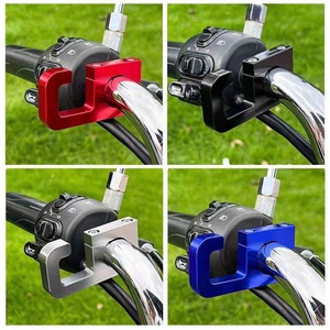 No Drill Aluminum Alloy Handlebar <b>Hook</b> 73mm Universal Motorcycle Electric Vehicle Grab <b>Hook</b> Silver Red Black Blue - Product Image 1