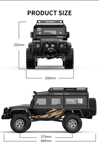 รถบังคับวิทยุ MJX H8H+ 1/8 4WD RC Rock Crawler รุ่นใหม่, มอเตอร์ไร้แปรงถ่าน 3970 8CH, ตัวควบคุมความเร็ว 80A ESC, เซอร์โว 35 กก., โครงอะลูมิเนียมอัลลอย, ของเล่นรถบังคับวิทยุสำหรับมือสมัครเล่น - Product Image 3
