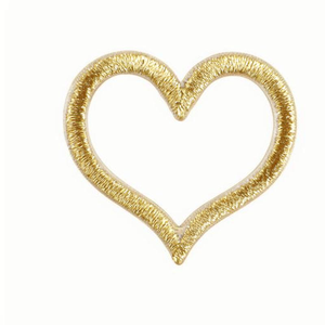 Parche de estrella dorada metálica, insignia bordada de corazón plateado, aplique brillante estrellado termoadhesivo para decoración DIY de jeans, sombreros y bolsos - Product Image 6