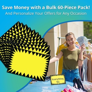 Etichette Prezzo a Stella Giallo Brillante per Negozi, Garage, Mercatini e Segnaletica Aziendale - Cartelli a Stella per Vendita al Dettaglio - Product Image 5