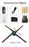 T45 Tout-en-un, vente chaude, équipement publicitaire 3D, écran vidéo à LED, projecteur holographique, ventilateur holographique 3D