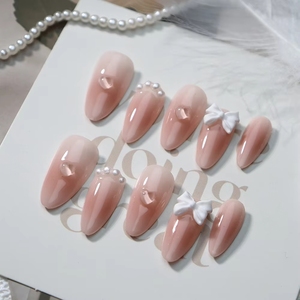 Uñas Postizas Cortas con Flores, Precio al por Mayor, Uñas Postizas Hechas a Mano, Uñas Acrílicas <span class=keywords><strong>Bonitas</strong></span> <span class=keywords><strong>de</strong></span> Alta Calidad con Múltiples Diseños, Proveedor - Product Image 6