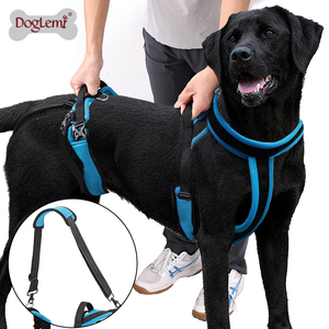 調節可能なポリエステルペット犬用ハーネス弾性ボタン付きデザインライト通気性リフトサポートハーネス - Product Image 1