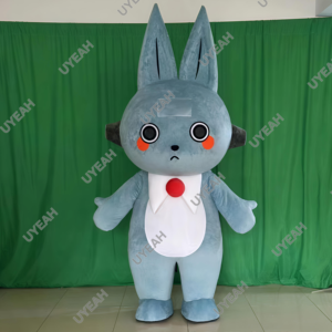 UYEAH Peluche Giocattoli Imbottiti Mascotte Animale Coniglio Blu <span class=keywords><strong>Cartone</strong></span> <span class=keywords><strong>Animato</strong></span> Cosplay Costume in Pelliccia di Coniglio Personalizzato per Adulti - Product Image 2