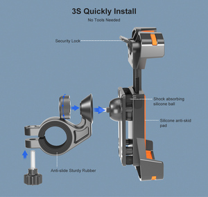 ODIER 360 degrés Anti-choc support pour téléphone portable Portable Flexible Scooter électrique E-Bike support de vélo pour nouvelles motos cyclistes - Product Image 4