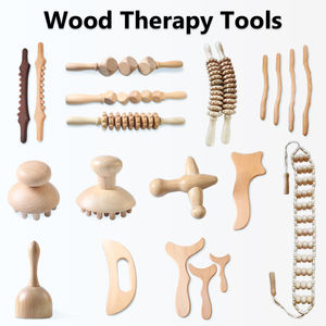Novedad 2023 al Por Mayor Herramientas de Masaje de Maderoterapia Rodillo de Masaje de Madera Manual Set de Herramientas de Terapia con Bambú - Product Image 3