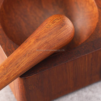 Woodsun kayu Acacia kayu alu dan mortir untuk bumbu