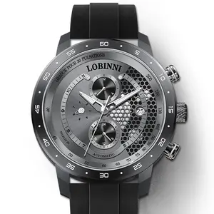 LOBINNI Sport Water Proof Hollow Out Slim Gent Men's Mechanical Watch From Brand