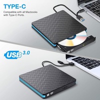 Graveur DVD externe Portable USB 3.0 et Port type-c, Compatible Linux, lecteur iMacDisc pour ordinateur Portable