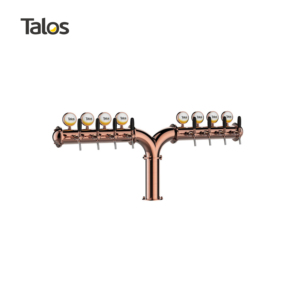 Tour à bière TALOS R en acier inoxydable, <span class=keywords><strong>8</strong></span> robinets, 102 mm, équipement de distribution de bière pression (LED, BRONZE ROUGE) - Product Image 1