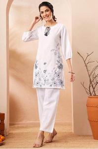 Ensemble coordonné deux pièces pour femme : Kurti et pantalon – Respirant, écologique, confortable, idéal pour un style décontracté et tendance toute saison - Product Image 5