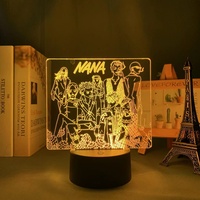 Lampe 3d Anime à capteur tactile, veilleuse
