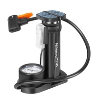 Pompe à pied portable multifonction pour vélo de route et usage domestique, avec manomètre, pour véhicules électriques/à batterie