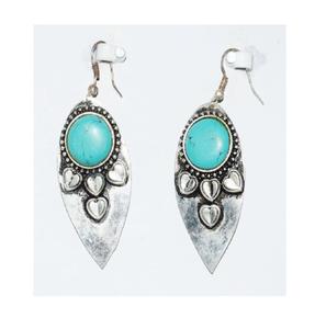 Pendientes de Piedra de Diseño, Pendientes Étnicos Bohemios de Turquesa, Joyería, Pulsera, Collar, Accesorios, Joyería de Acero Inoxidable - Product Image 1