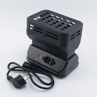Calentador de carbón eléctrico portátil mini de calentamiento rápido con asa para shisha y carbón de coco cuadrado