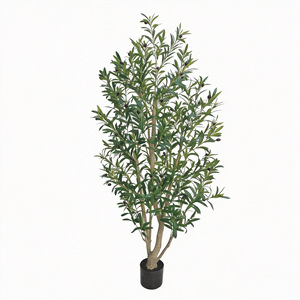 Olivo Artificial Premium con Tronco Texturizado, Planta Artificial en Maceta para Decoración de Interiores, Exteriores y Balcones - Product Image 5