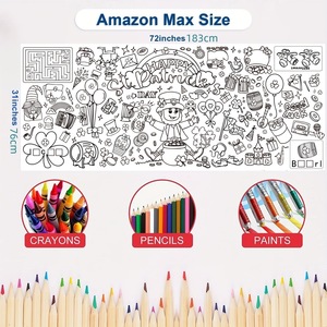 Mantel <span class=keywords><strong>de</strong></span> Papel para Colorear del Día <span class=keywords><strong>de</strong></span> <span class=keywords><strong>San</strong></span> <span class=keywords><strong>Patricio</strong></span> Pafu 2026, Mantel Desechable para Niños - Product Image 2