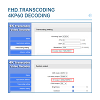 Decodificador de Video IP en Red Unisheen JM3200 4K H.265 con Latencia Ultrabaja UTP y Puerto HDMI CVBS para Transmisión de Medios en Vivo