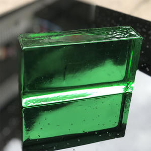 solido colorato vetro cristallo di ghiaccio mattone zappa fusione blocco di vetro decorativo per la costruzione di casa parete - Product Image 5