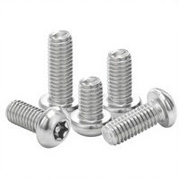 Vis à tête cylindrique Torx avec colonne antivol, vis à tête ronde en acier inoxydable 304 avec aiguille