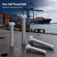 Vis hexagonale à revêtement en flocons de zinc sans chrome, fixation résistante à la corrosion marine, testée 1500 heures en pulvérisation de sel, fournisseur en gros