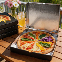 Caja de Pizza Desechable Aislada y Ecológica, a Prueba de Fugas, con Laminación Mate, Diseño de Logotipo Personalizado, Tamaños 9, 10, 12 y 14 Pulgadas, Resistente al Calor
