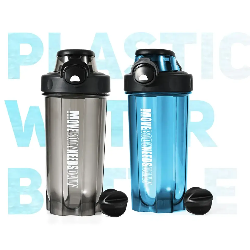 Botol minum air Protein Gym, olahraga Fitness Gym 600ml