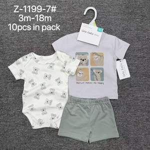 Nuovo Arrivo Estivo per Neonati: Set di Abbigliamento Casual a Quadri 3 Pezzi, Body in Cotone, Maglietta a Maniche Corte, <span class=keywords><strong>Pantaloni</strong></span>, Outfit per Bambine e Bambini - Product Image 4