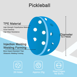 Balle d'entraînement pour entraîneur de pickleball, 26 trous, nid d'abeille, vol lent, balle d'entraînement en EVA pour les instructeurs professionnels - Product Image 1