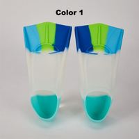 BEFINE Diseño clásico Aletas de natación de silicona Bolsillo completo para el pie 36-38 Tamaño europeo Tamaño ancho Snorkel Buceo Aletas de natación