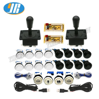 2-Player Arcade amerikan Joystick kiti PC ahududu Pi için renkli düğmeler ile Retro pasta Video oyunu MAME için Jamma ev makinesi