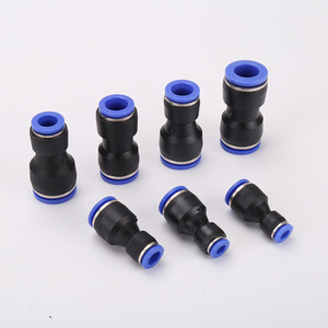 Conector Rápido para Manguera de Aire de Camión, Conector Neumático Recto de Conexión Rápida Hecho de Plástico Duradero para Camiones PU-6/8/10/12/14 - Product Image 1