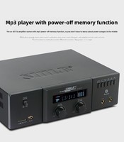 Amplificateur de son pour salon SHILE AV-2011B / Amplificateur de puissance Bluetooth à résistance fixe pour musique d'ambiance en salle de conférence
