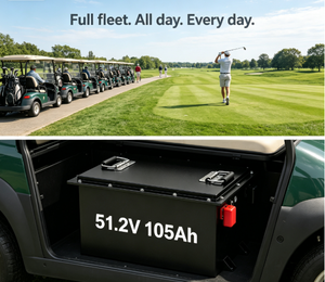 Pacco batteria al litio LiFePO4 48V <span class=keywords><strong>51</strong></span>,2V 105Ah per navette da resort e trasporto bagagli, con gestione BMS intelligente - Product Image 1