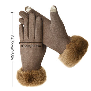 Fabricant de gants, vente en gros, gants en cachemire multicolores pour femmes, mode hiver, gants en velours chauds avec écran tactile - Product Image 2