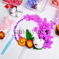 Kipas Tangan Mini Plastik Transparan Bulat Kosong DIY dengan Pola Logo Kustom untuk Acara Idol