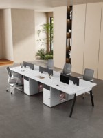 Offre Spéciale : Poste de Travail Moderne et Robuste, Personnalisable en Couleur, Anti-Collision, en Bois, avec Écran de Bureau pour Employés, Poste de Travail Multifonctionnel à Cloisons