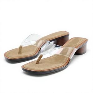 Nouvelles sandales d'été à talon épais et haut, bout carré, sexy, pour femme, idéales pour les banquets et les occasions décontractées en extérieur - Product Image 4
