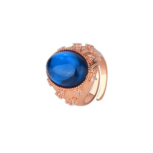 High Quality Eco-friendly Copper 13*18mm Blood Red Zircon Matte Surface Vintage Bridal Rose Gold Plated Jewelry <b>Set</b> for Women - Product Image 2