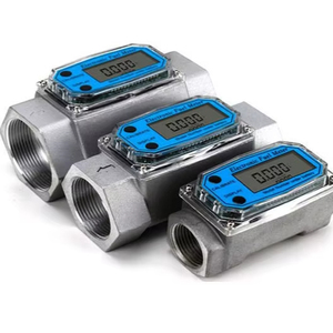 מד זרימה טורבינה אלקטרוני TEM 25 עם תצוגת LED, דיוק גבוה, חיישן זרימה דיגיטלי מובנה לנוזלים, לשימוש תעשייתי עם דלק, שמן ומים. - Product Image 1