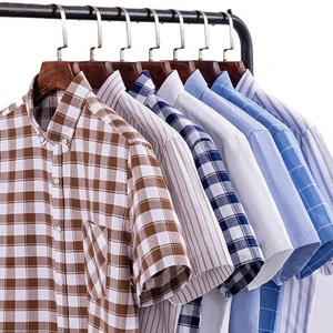 <span class=keywords><strong>Chemise</strong></span> à manches courtes à <span class=keywords><strong>carreaux</strong></span> pour <span class=keywords><strong>homme</strong></span>, en tissu Oxford délavé, décontractée, cardigan, col boutonné, pour papa, <span class=keywords><strong>chemise</strong></span> à demi-manches - Product Image 1