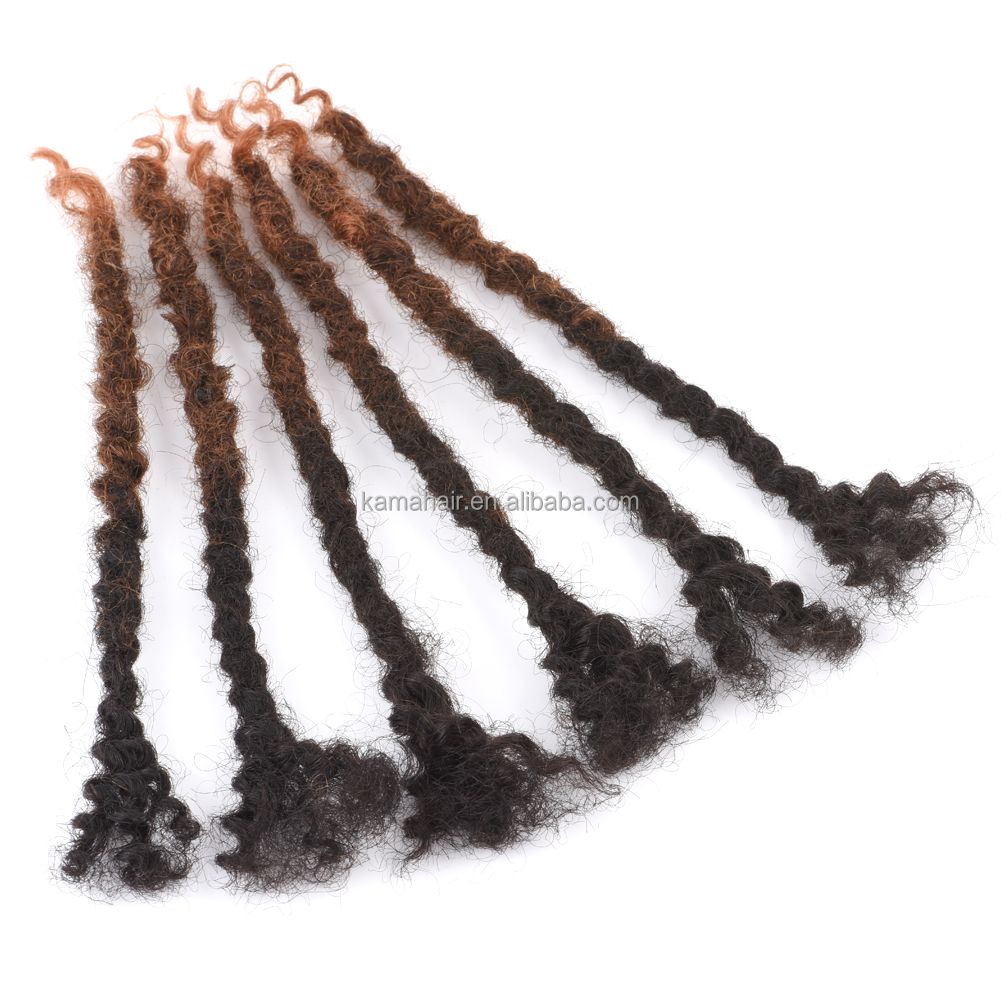 Vast Hair Workshop Craft Detail 5 for KAMA Brazilian Hair Dreadlock 100% Virgin Remy Human Hair 0.4cm-0.8cm 1B/4/30# Color Texture Loc Extensions Curly Ends Women