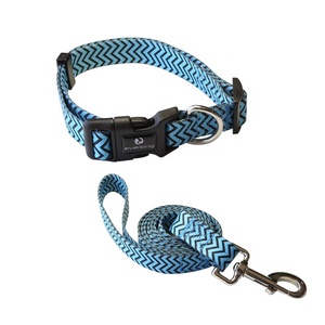 Fiable de lujo despojado estilo Collar de perro y correa Collar de mascotas con hebilla de plástico - Product Image 2