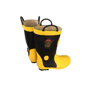 Bottes <span class=keywords><strong>de</strong></span> sécurité <span class=keywords><strong>de</strong></span> lutte contre les incendies imperméables jaunes d'approvisionnement d'usine bottes à semelle en caoutchouc à embout en acier à <span class=keywords><strong>vendre</strong></span> - Product Image 1