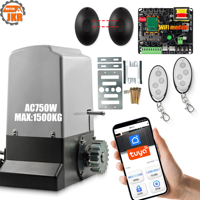 Kit d'ouverture de portail coulissant automatique Tuya 750W 1500kg avec limiteur à ressort pour portail extérieur de villa