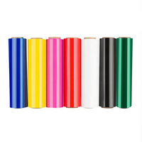 Plastik rulo streç Film sarı açık pembe el PE palet streç Shrink Wrap Film